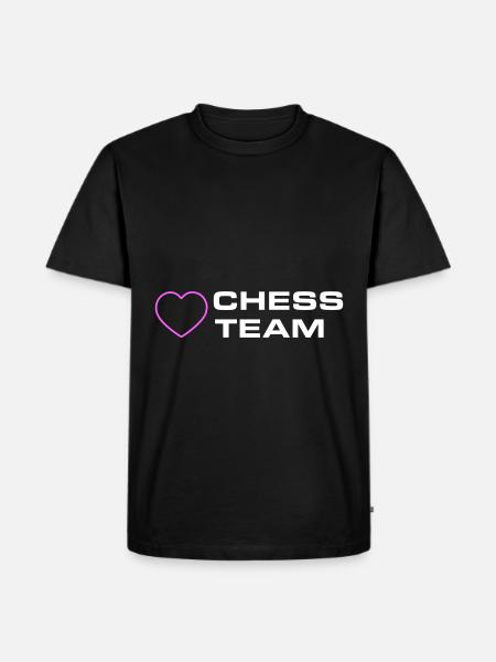 Chess Team Heart - Men's Premium Organic T-Shirt - black