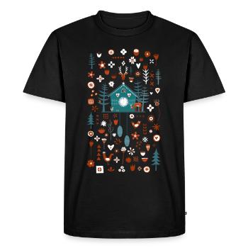 Cuckoo Clock - Men's Premium Organic T-Shirt - black - Front - Nico (187cm)