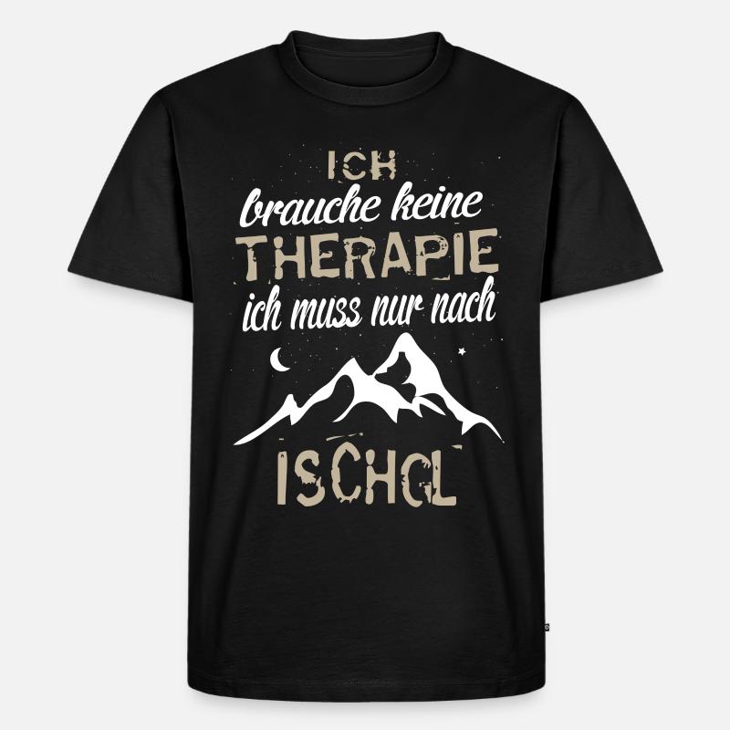 Ischgl - Männer Premium Bio T-Shirt - Schwarz