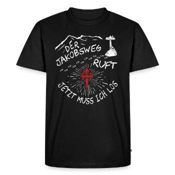 Der jakobsweg ruft Santiago Pilger Jakob - Männer Premium Bio T-Shirt - Schwarz - Vorne - Nico (187cm)