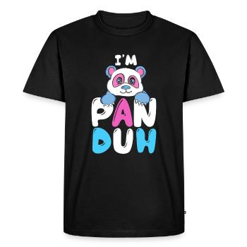 I’m Pan Duh Pansexual Panda Bi Pride LGBT Cadeau - T-shirt Premium bio Homme - noir - Devant - Nico (187cm)