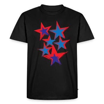 Rock Star 80s Design avec des astérisques Idée cadeau - T-shirt Premium bio Homme - noir - Devant - Nico (187cm)