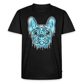 Bouledogue Français aquarelle Bouledogue Français - T-shirt Premium bio Homme - noir - Devant - Nico (187cm)