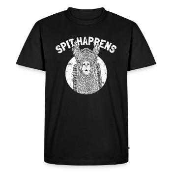 Cool Llama saying Alpaca Joke Funny zoo animal - Men's Premium Organic T-Shirt - black - Front - Nico (187cm)