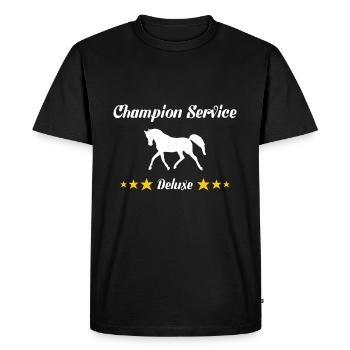 Champion Service Deluxe Helfer - T-shirt Premium bio Homme - noir - Devant - Nico (187cm)