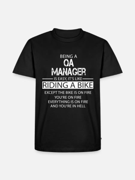 Qa Manager - Men's Premium Organic T-Shirt - black