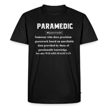 Paramedic Definition Funny - Men's Premium Organic T-Shirt - black - Front - Nico (187cm)
