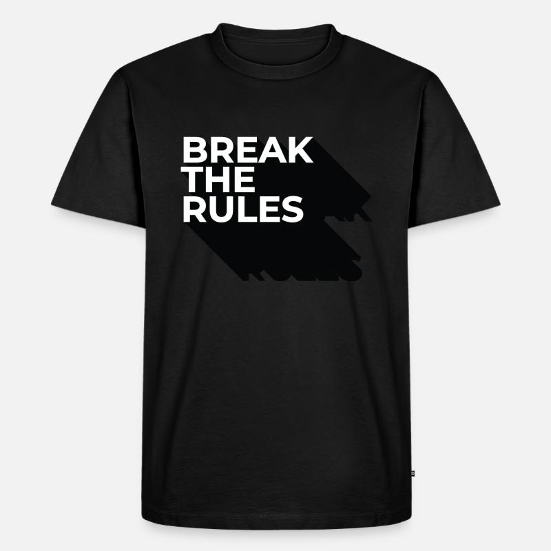 Break the Rules - Männer Premium Bio T-Shirt - Schwarz
