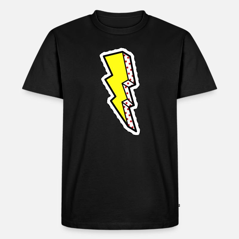 blitz Comic - Männer Premium Bio T-Shirt - Schwarz