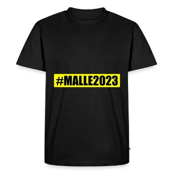 Malle 2023 - T-shirt Premium bio Homme - noir - Devant - Nico (187cm)