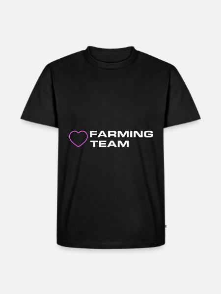 Farming Team Heart - Men's Premium Organic T-Shirt - black