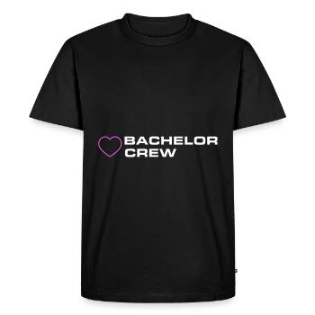 Bachelor Crew - Men's Premium Organic T-Shirt - black - Front - Nico (187cm)