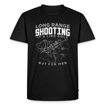 SHOOTING: Long Range Shooting - Männer Premium Bio T-Shirt - Schwarz - Vorne - Nico (187cm)