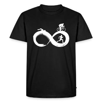 Infinity Triathlon - T-shirt Premium bio Homme - noir - Devant - Nico (187cm)
