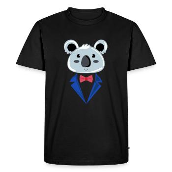 Koala in suit gift - Men's Premium Organic T-Shirt - black - Front - Nico (187cm)