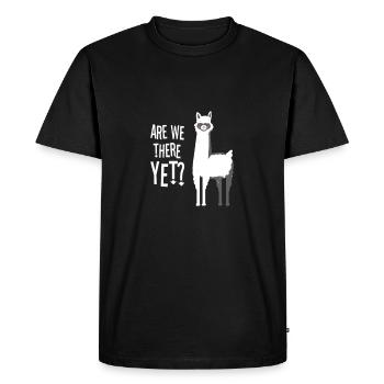 Are we there yet? - Men's Premium Organic T-Shirt - black - Front - Nico (187cm)