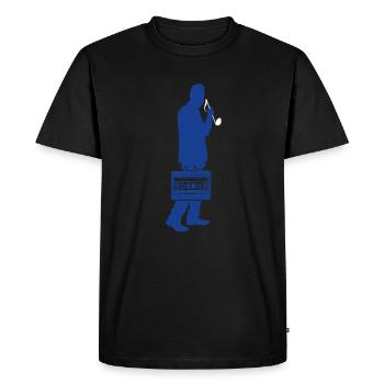 Collecteur de sons - T-shirt Premium bio Homme - noir - Devant - Nico (187cm)