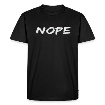 Nope - Men's Premium Organic T-Shirt - black - Front - Nico (187cm)