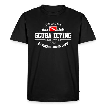 Scuba diving dive underwater adventure design - Men's Premium Organic T-Shirt - black - Front - Nico (187cm)