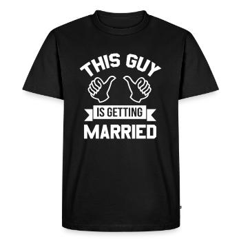 Ce mec se marie - T-shirt Premium bio Homme - noir - Devant - Nico (187cm)