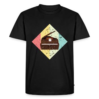 Piano piano - T-shirt Premium bio Homme - noir - Devant - Nico (187cm)