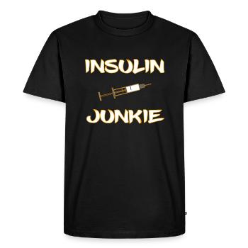 Diabetes Insulin Syringe Sick Help Blood Gift - Men's Premium Organic T-Shirt - black - Front - Nico (187cm)