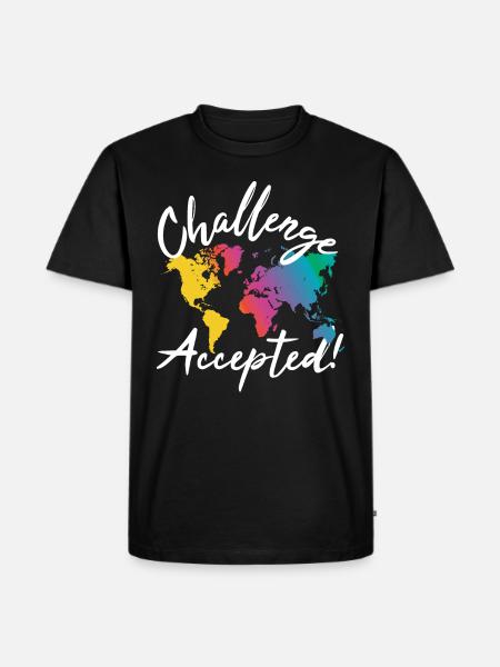 Challenge Accepted World Traveler - Men's Premium Organic T-Shirt - black