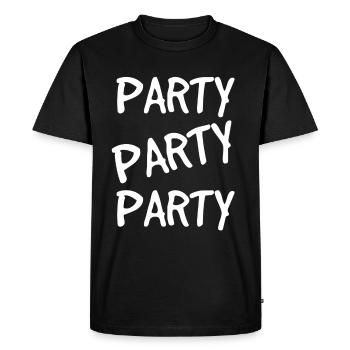 Partie Party - T-shirt Premium bio Homme - noir - Devant - Nico (187cm)
