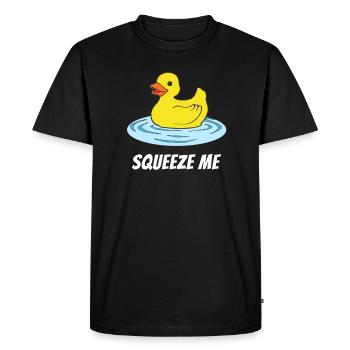 Le canard de bain me pousse le bain de canard grinçant - T-shirt Premium bio Homme - noir - Devant - Nico (187cm)