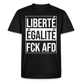 FCK AFD - Männer Premium Bio T-Shirt - Schwarz - Vorne - Nico (187cm)
