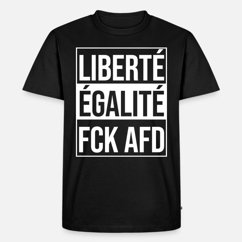 FCK AFD - Männer Premium Bio T-Shirt - Schwarz