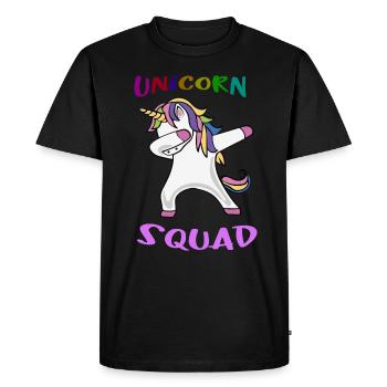 UNICORN SQUAD - Men's Premium Organic T-Shirt - black - Front - Nico (187cm)