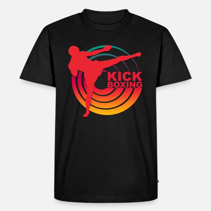 Kickboxing - Männer Premium Bio T-Shirt - Schwarz