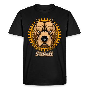 Pitbull - T-shirt Premium bio Homme - noir - Devant - Nico (187cm)
