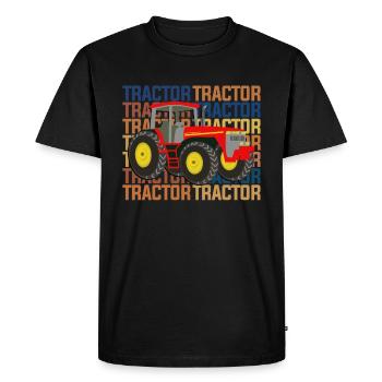 tracteur - T-shirt Premium bio Homme - noir - Devant - Nico (187cm)