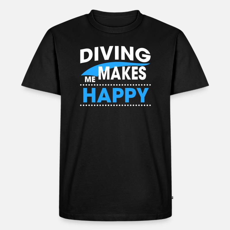 DIVING - Männer Premium Bio T-Shirt - Schwarz