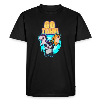 Unicorn Panda Cat Portal Motivation - Men's Premium Organic T-Shirt - black - Front - Nico (187cm)