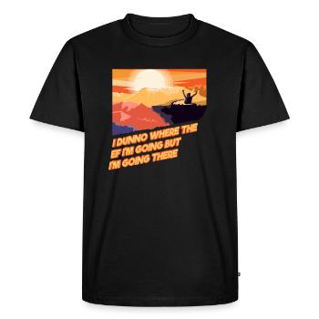 Hiking Holiday Wellness Mountains Freedom Gift - Men's Premium Organic T-Shirt - black - Front - Nico (187cm)