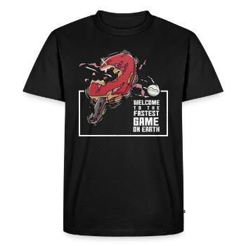 Tennis de table Quick Sport Earth Destroys Gift - T-shirt Premium bio Homme - noir - Devant - Nico (187cm)