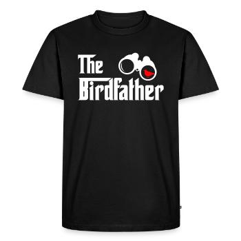 The Birdfather Ornithologist - Men's Premium Organic T-Shirt - black - Front - Nico (187cm)