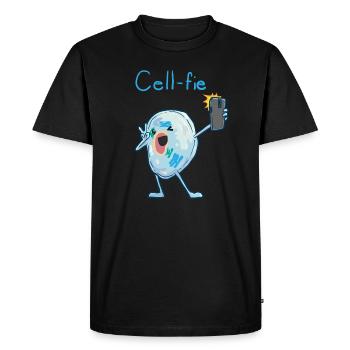 Biology Nerd Science Microbiology Cell-fie - Men's Premium Organic T-Shirt - black - Front - Nico (187cm)