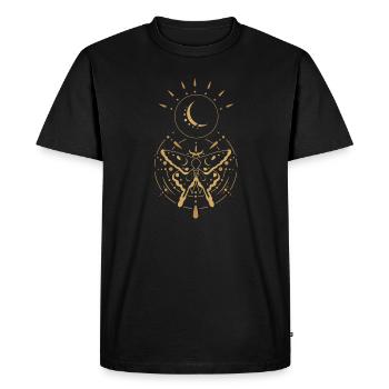 Cadeau magique papillon lune papillon alchimie - T-shirt Premium bio Homme - noir - Devant - Nico (187cm)
