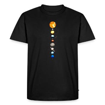 Astronomy Solar Solar System Planets Series - Men's Premium Organic T-Shirt - black - Front - Nico (187cm)