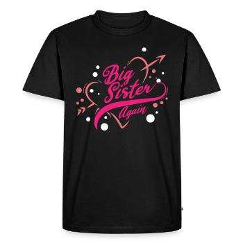 Big sister again siblings older daughter - Men's Premium Organic T-Shirt - black - Front - Nico (187cm)