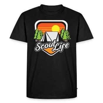 Scouts scouts scouts amateurs de randonnée - T-shirt Premium bio Homme - noir - Devant - Nico (187cm)