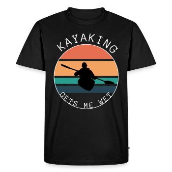 Le kayak me mouille - Design pour les fans de kayak - T-shirt Premium bio Homme - noir - Devant - Nico (187cm)