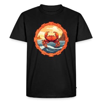 Crab - Men's Premium Organic T-Shirt - black - Front - Nico (187cm)
