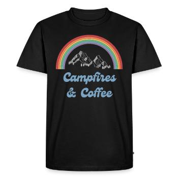 Campfires and Coffee - Men's Premium Organic T-Shirt - black - Front - Nico (187cm)