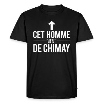 Cet homme vient de chimay chimacien belgique - T-shirt Premium bio Homme - noir - Devant - Nico (187cm)