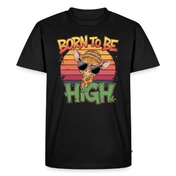 Born to be High - Men's Premium Organic T-Shirt - black - Front - Nico (187cm)